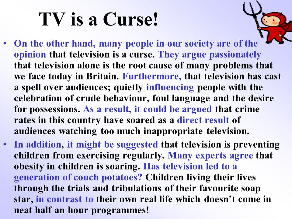television is a curse